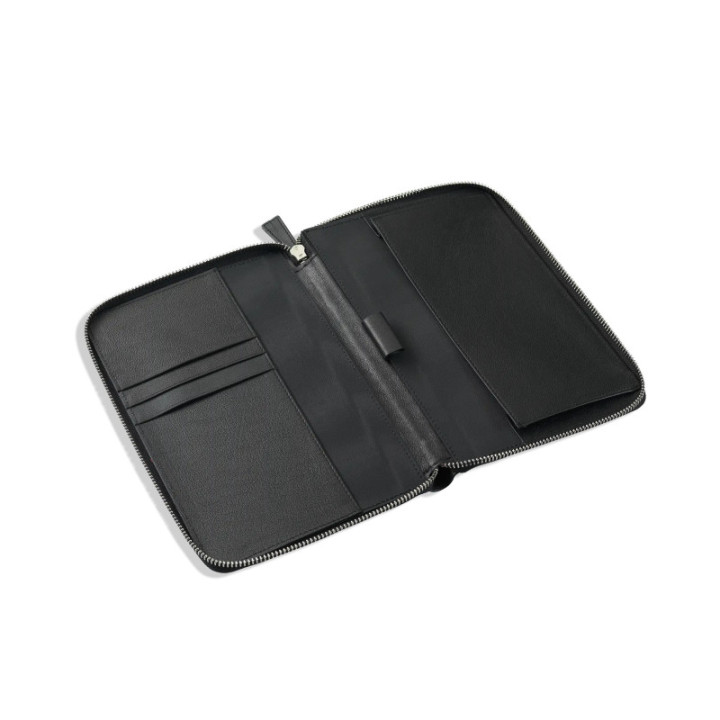 Akrapovič ādas piezīmju bloks ar rāvējslēdzēju (M), melns