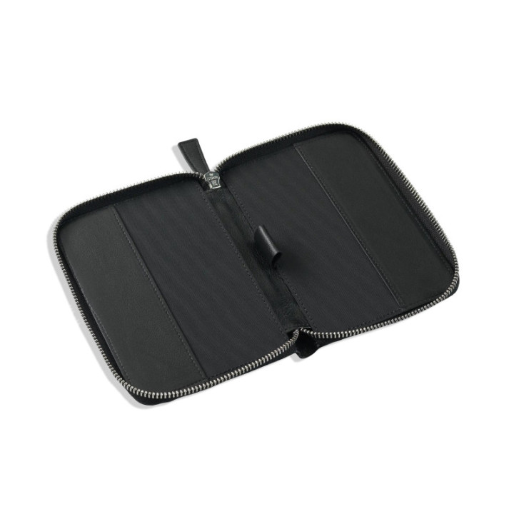 Akrapovič ādas piezīmju bloks ar rāvējslēdzēju (S), melns