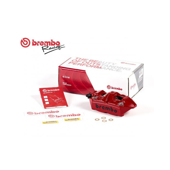 Brembo M4 100mm Brake Caliper Red/Black Left