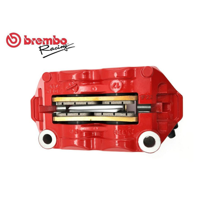 Brembo M4 100mm Bremžu Suports Sarkans/Balts Labā Puse