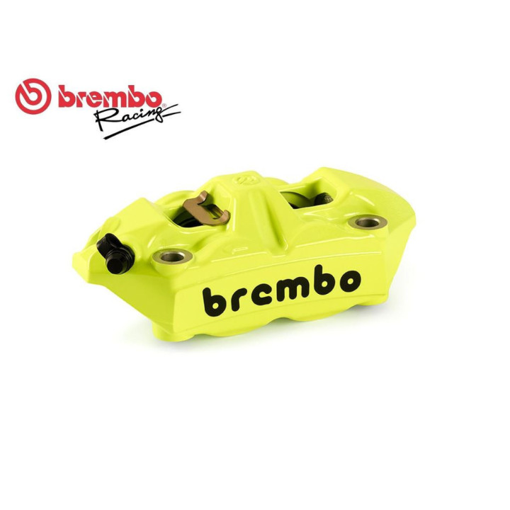 Brembo M4 100mm Brake Caliper Yellow Fluo Left