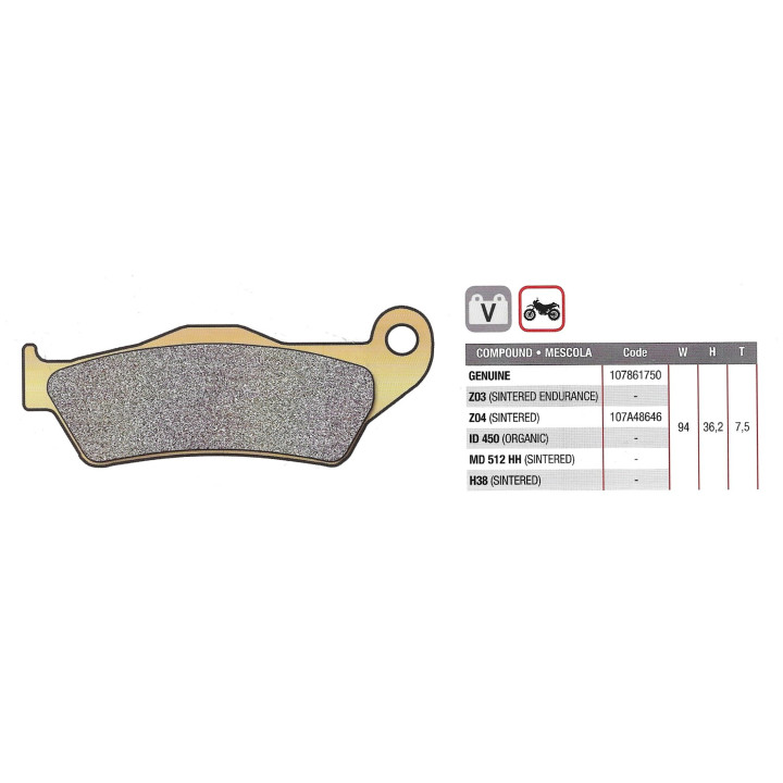Brembo Z04 107A48646 Bremžu uzliku komplekts
