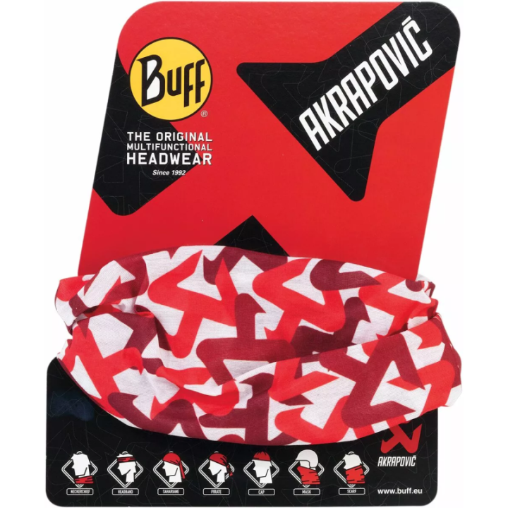 Akrapovič Buff Melns ar Sarkanu Logo