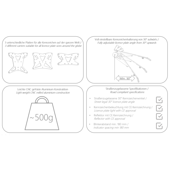 MG Biketec Mazais numura kronšteins KTM SMC 690 2019-