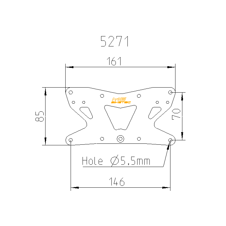 MG Biketec Mazais numura kronšteins KTM Duke 890 2020-