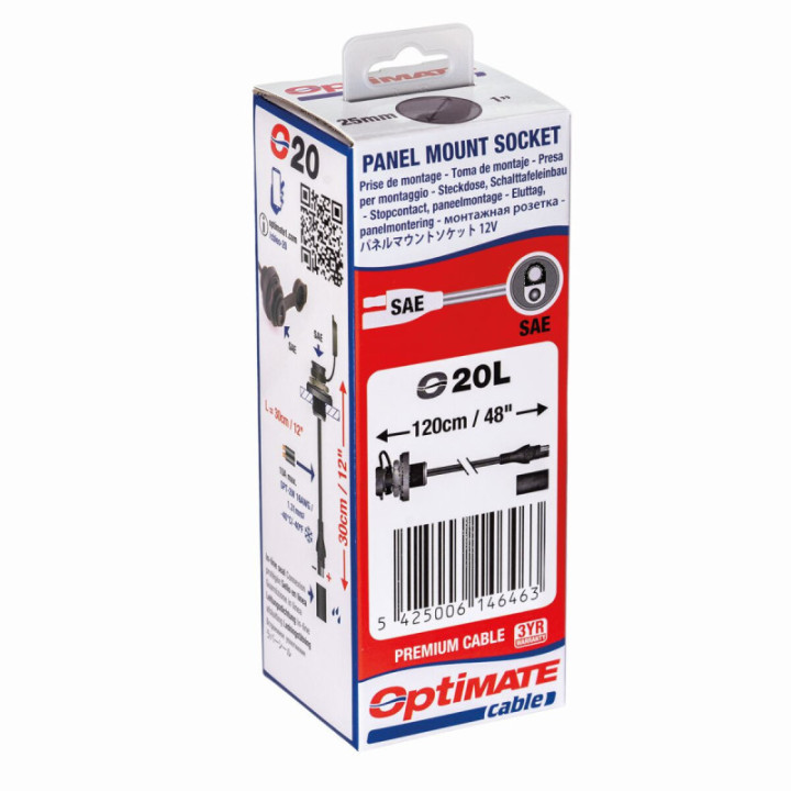 OptiMate Weatherproof SAE power socket 25mm