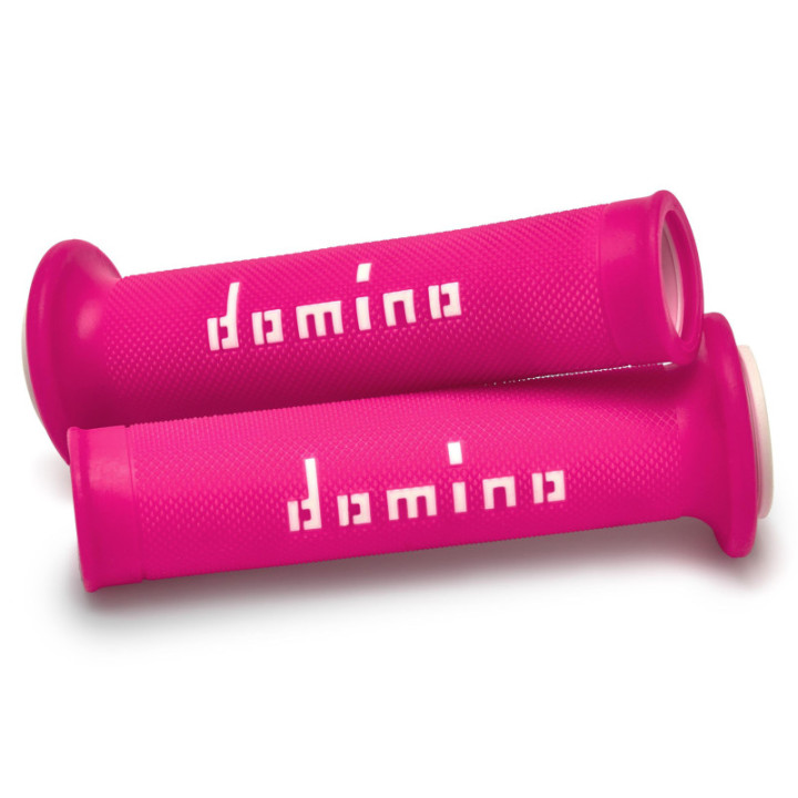 Domino MotoGP Grips (Fuschia/White)
