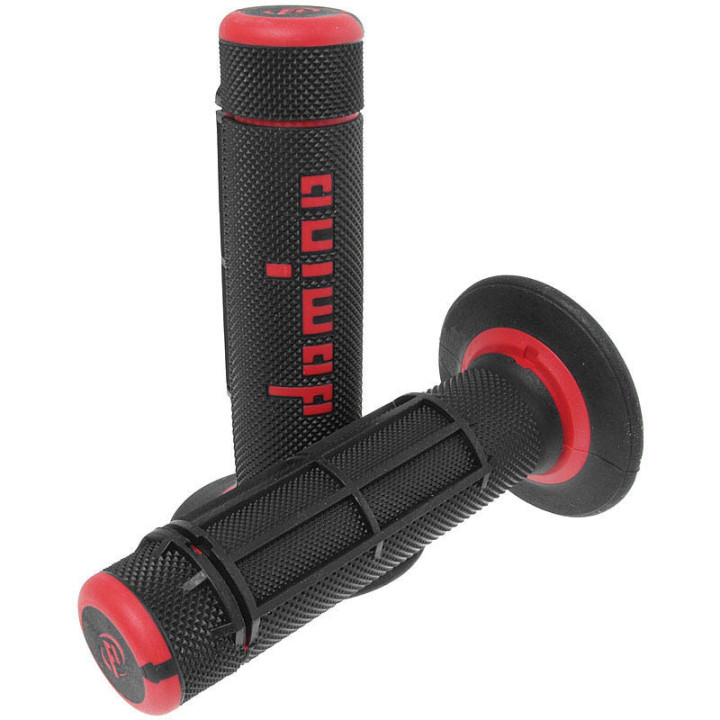 Domino Off-Road stūres rokturi Melni/Sarkani