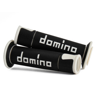 Domino Racing stūres rokturi, krāsa: Melna/Balta