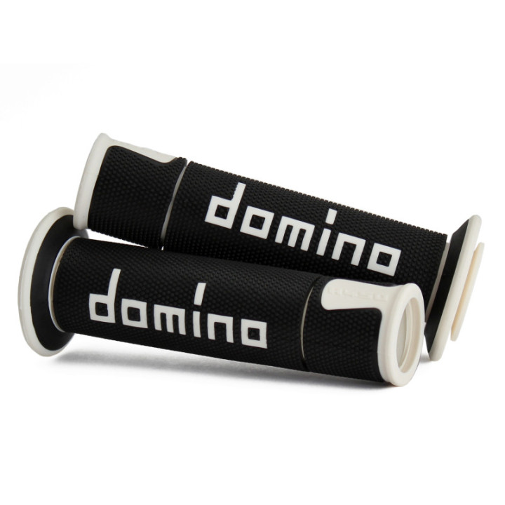 Domino Racing stūres rokturi, krāsa: Melna/Balta
