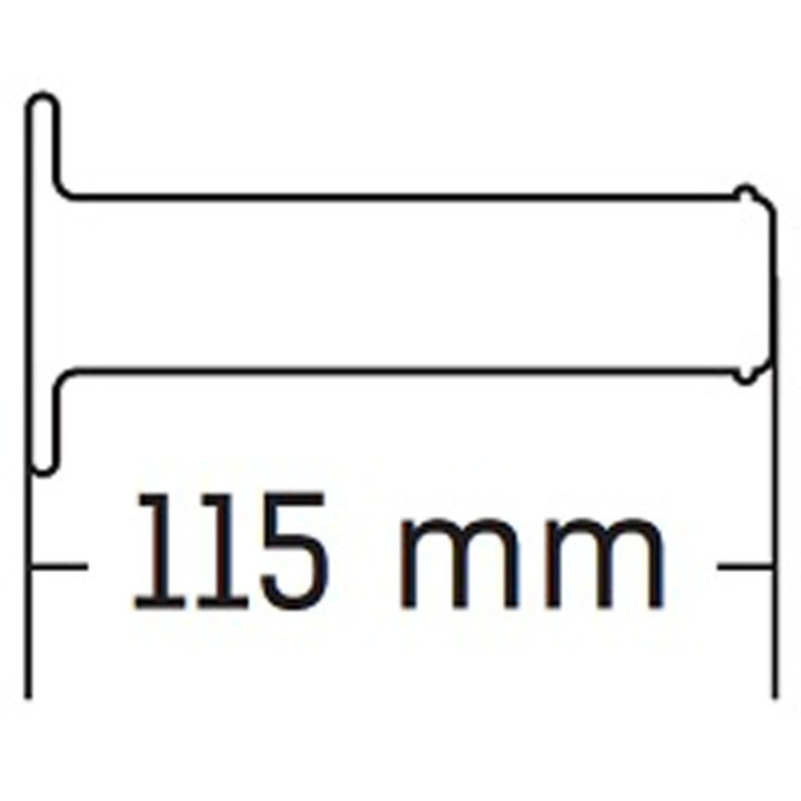 Domino stūres rokturi, Melni, ar slēgtu galu, 115mm